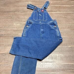 Dickies Kids Size Small Blue Denim Cotton Bib Overalls